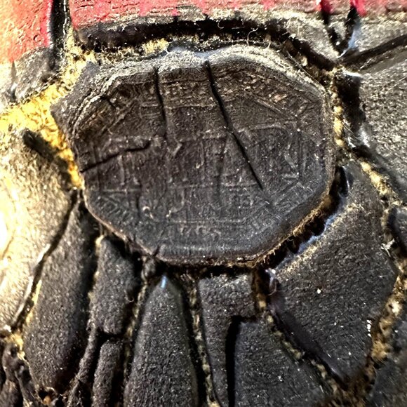 VTG LYKES ? Trade Mark Child Display Boot Black Red Crackle Decor 1962 Newspaper - Picture 10 of 13